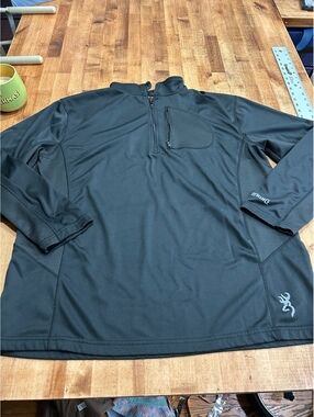 Browning Men's Black Quarter Zip Pullover Sweatshirt XL
